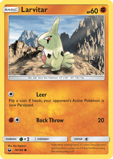 Larvitar - Celestial Storm 74