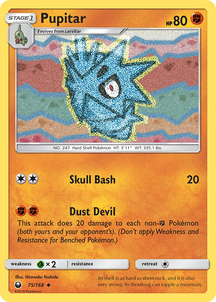 Pupitar – Celestial Storm 75/168 Pokémon card