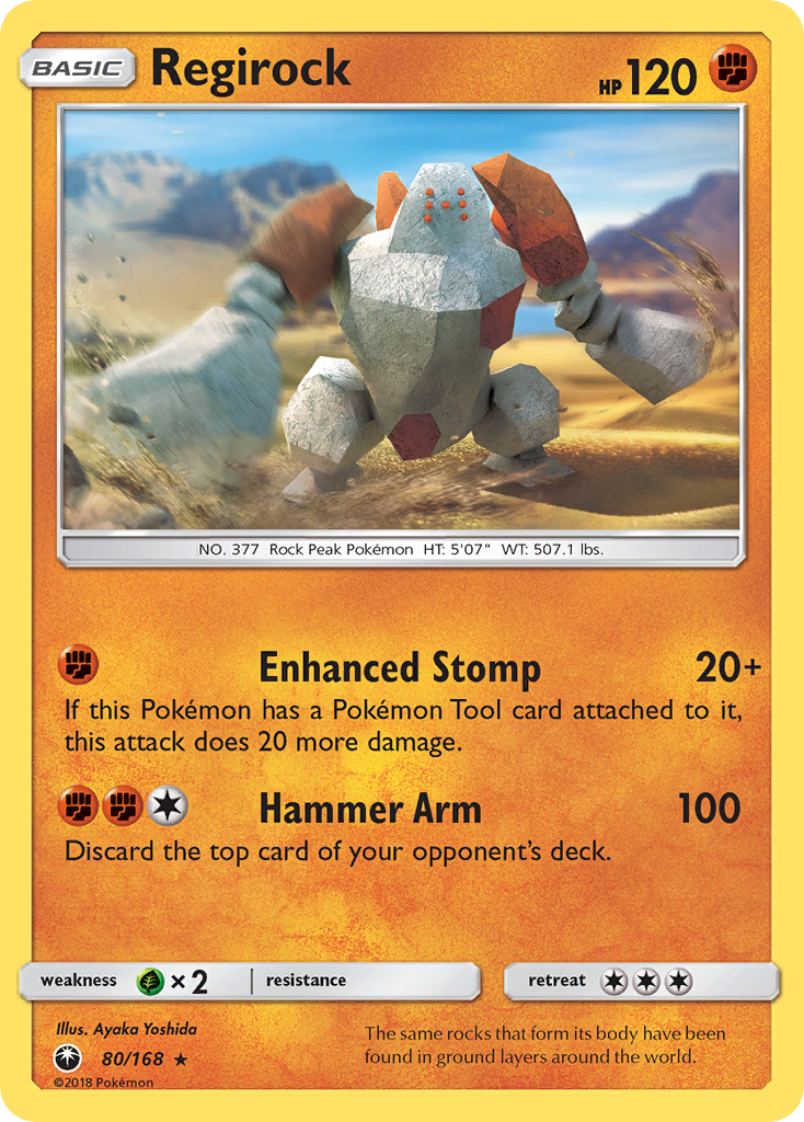 Regirock – Celestial Storm 80/168 Pokémon card