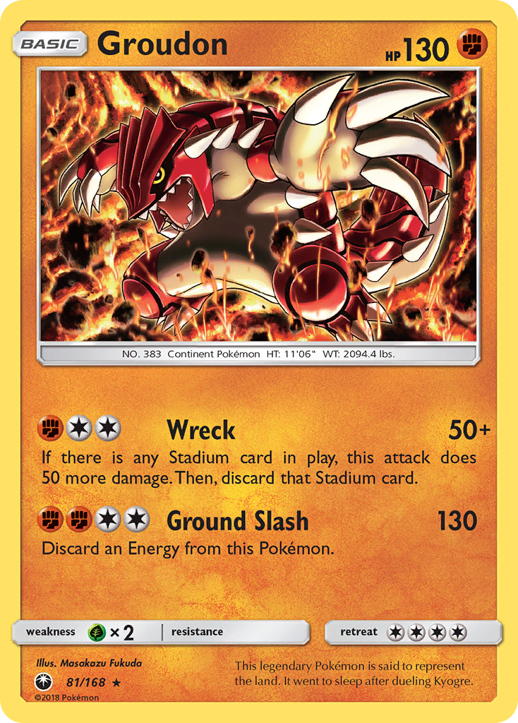 Groudon – Celestial Storm 81/168 Pokémon card