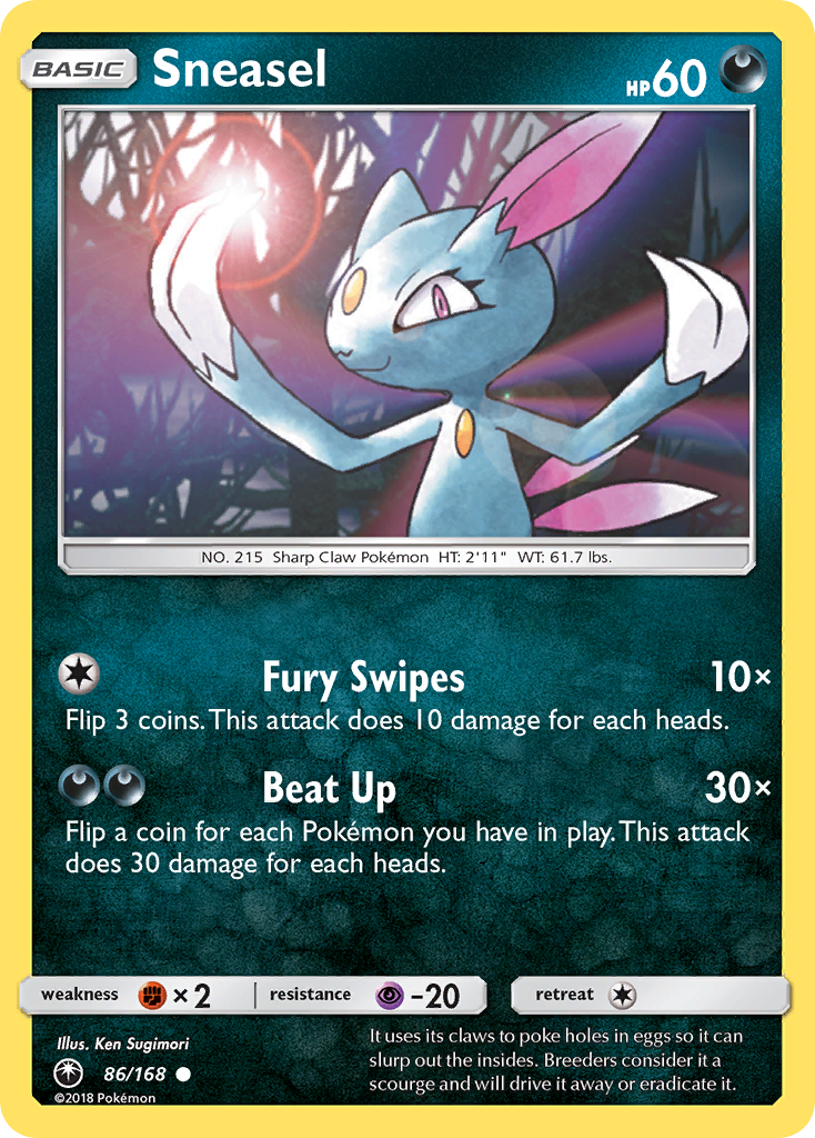 Sneasel – Celestial Storm 86/168 Pokémon card