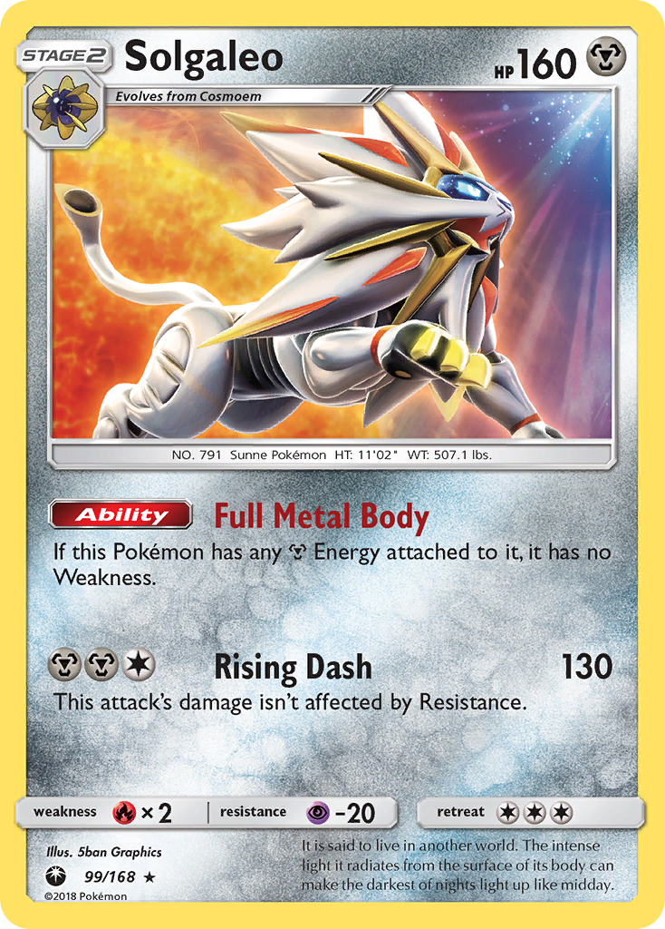 Solgaleo – Celestial Storm 99/168 Pokémon card
