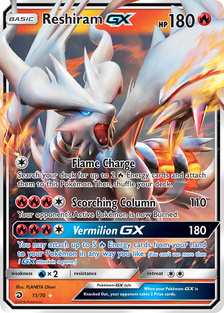 Reshiram-GX – Dragon Majesty 11/70 Pokémon card