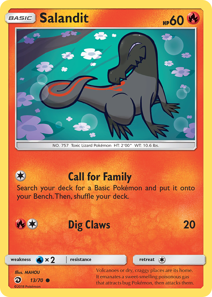 Salandit – Dragon Majesty 13/70 Pokémon card