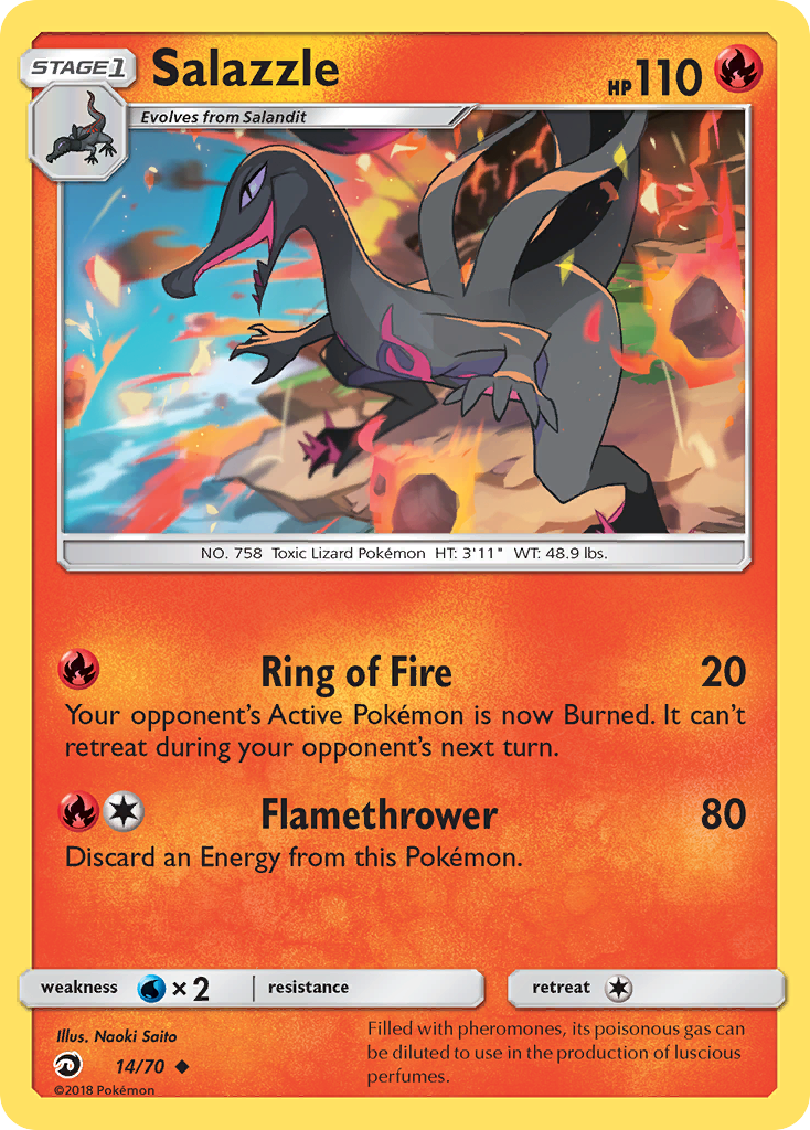 Salazzle – Dragon Majesty 14/70 Pokémon card