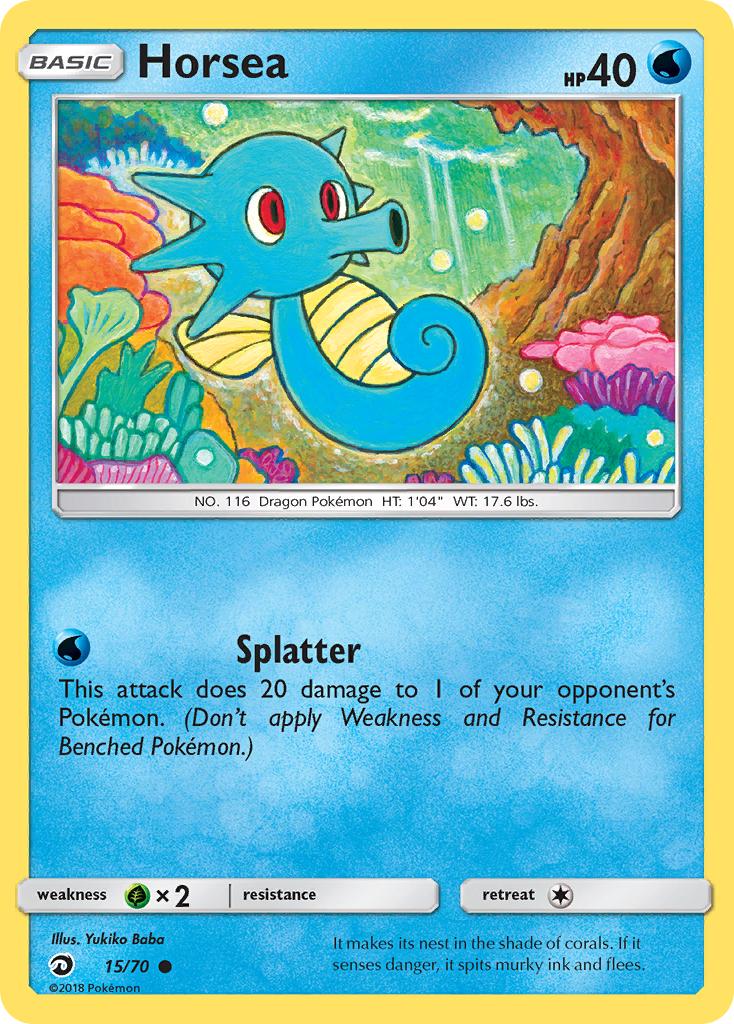 Horsea – Dragon Majesty 15/70 Pokémon card
