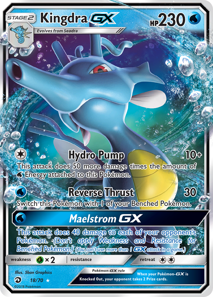 Kingdra-GX – Dragon Majesty 18/70 Pokémon card
