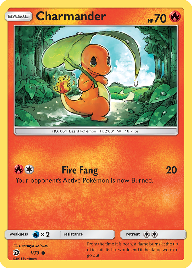 Charmander – Dragon Majesty 1/70 Pokémon card