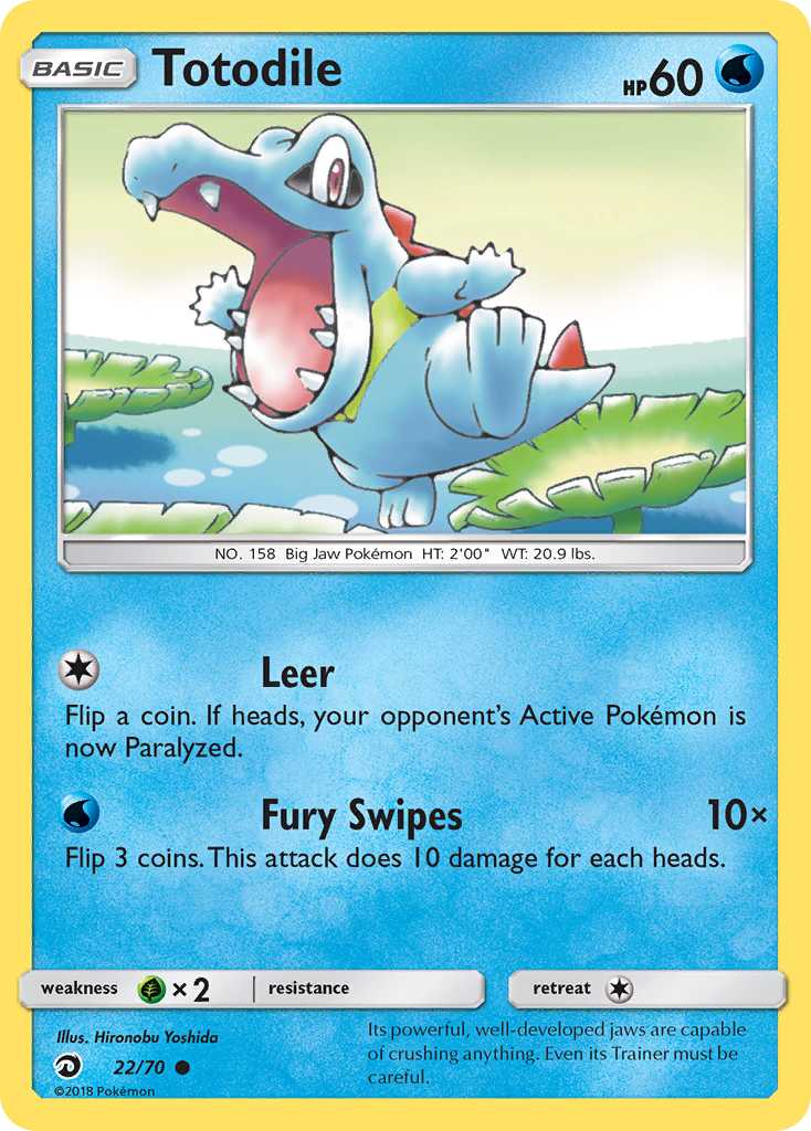 Totodile – Dragon Majesty 22/70 Pokémon card
