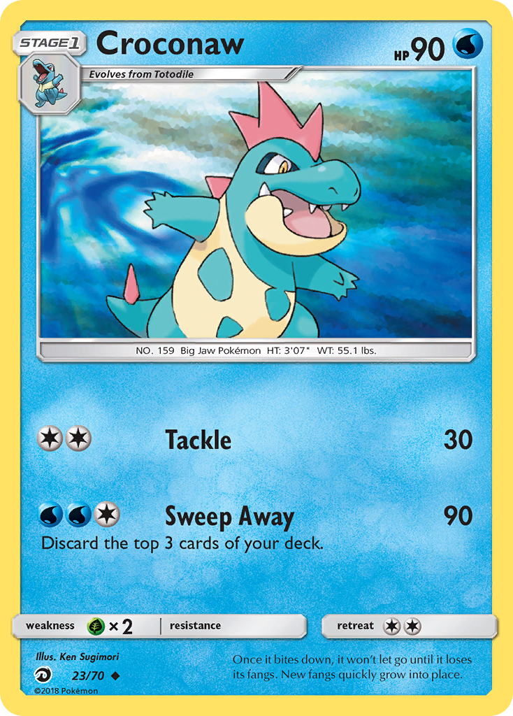 Croconaw – Dragon Majesty 23/70 Pokémon card