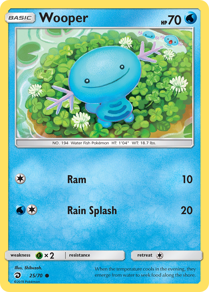 Wooper – Dragon Majesty 25/70 Pokémon card