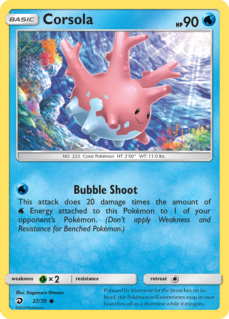 Corsola – Dragon Majesty 27/70 Pokémon card