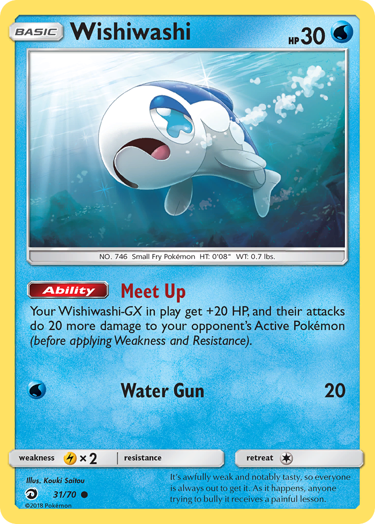 Wishiwashi – Dragon Majesty 31/70 Pokémon card