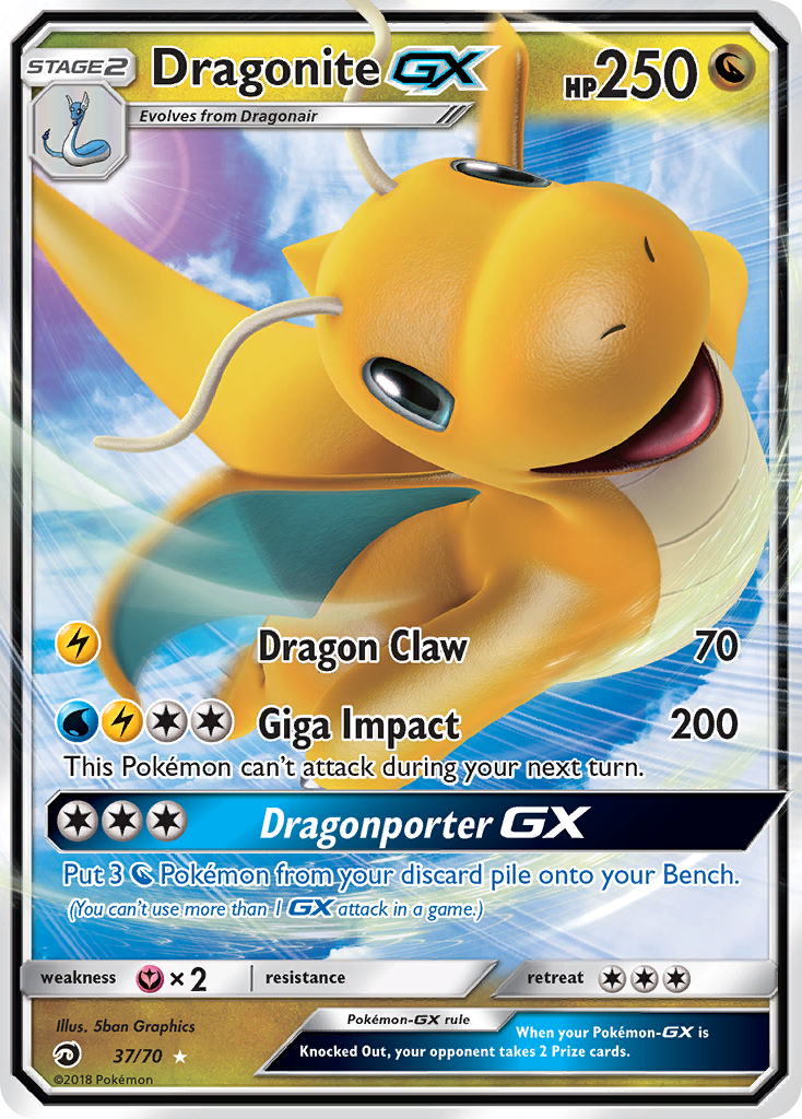 Dragonite-GX – Dragon Majesty 37/70 Pokémon card