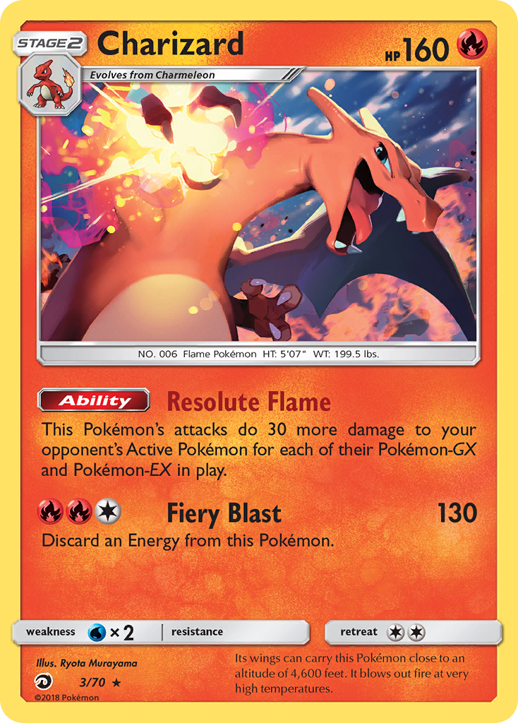 Charizard – Dragon Majesty 3/70 Pokémon card