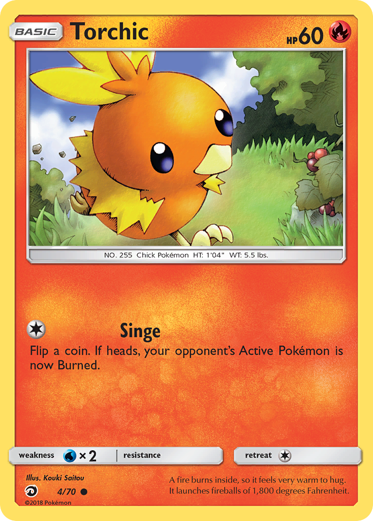 Torchic – Dragon Majesty 4/70 Pokémon card