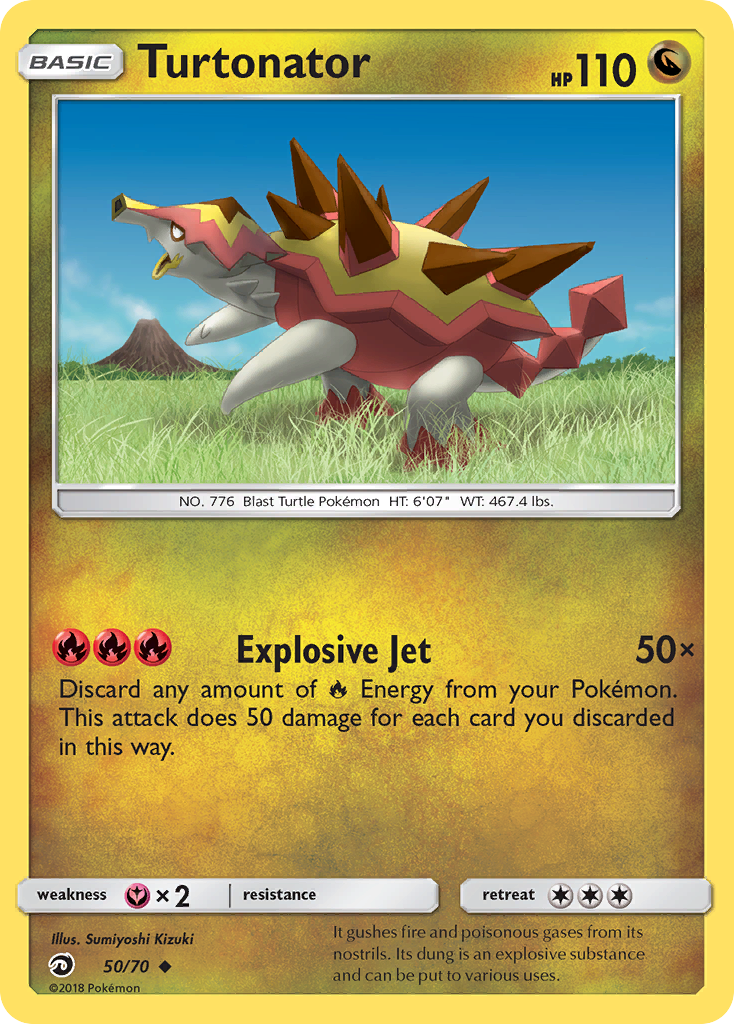 Turtonator – Dragon Majesty 50/70 Pokémon card