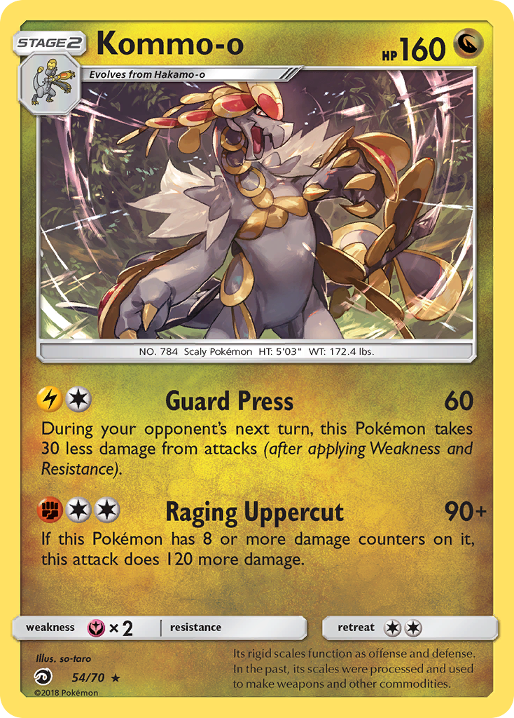 Kommo-o – Dragon Majesty 54/70 Pokémon card