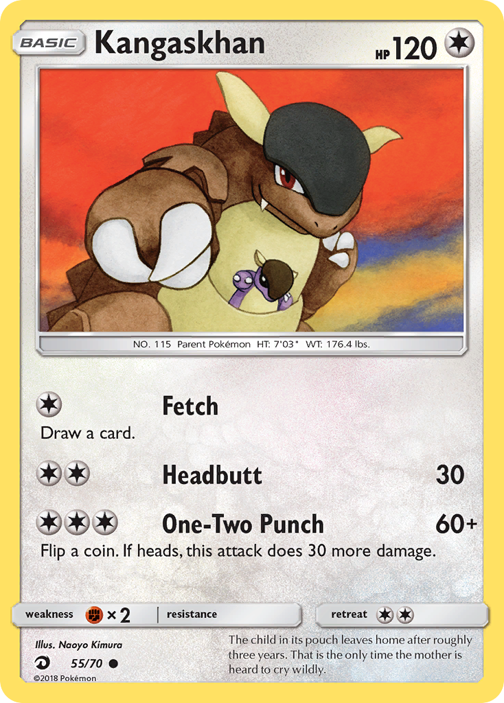 Kangaskhan – Dragon Majesty 55/70 Pokémon card