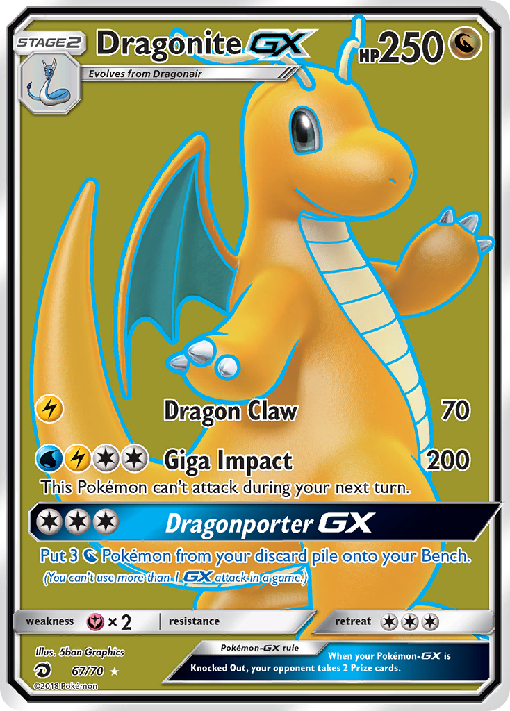 Dragonite-GX – Dragon Majesty 67/70 Pokémon card