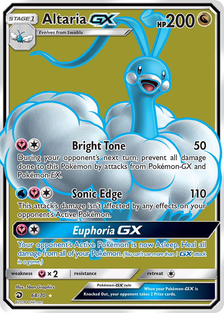 Altaria-GX – Dragon Majesty 68/70 Pokémon card