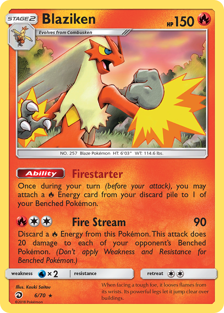 Blaziken – Dragon Majesty 6/70 Pokémon card
