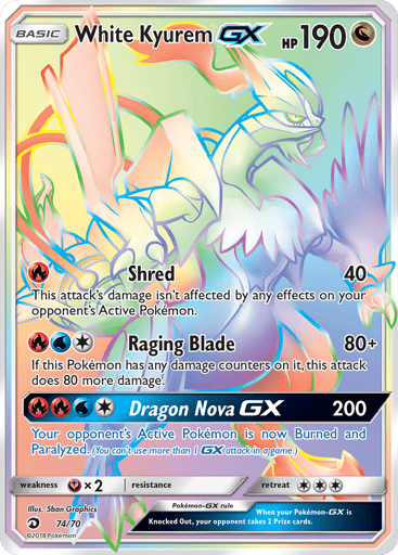 White Kyurem-GX - Dragon Majesty 74