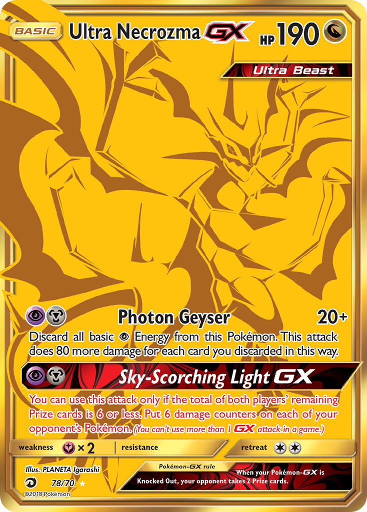 Ultra Necrozma-GX – Dragon Majesty 78/70 Pokémon card