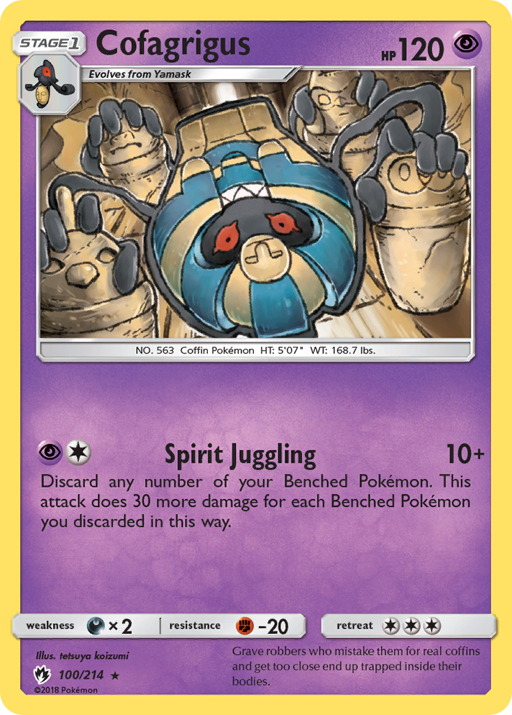 Cofagrigus – Lost Thunder 100/214 Pokémon card