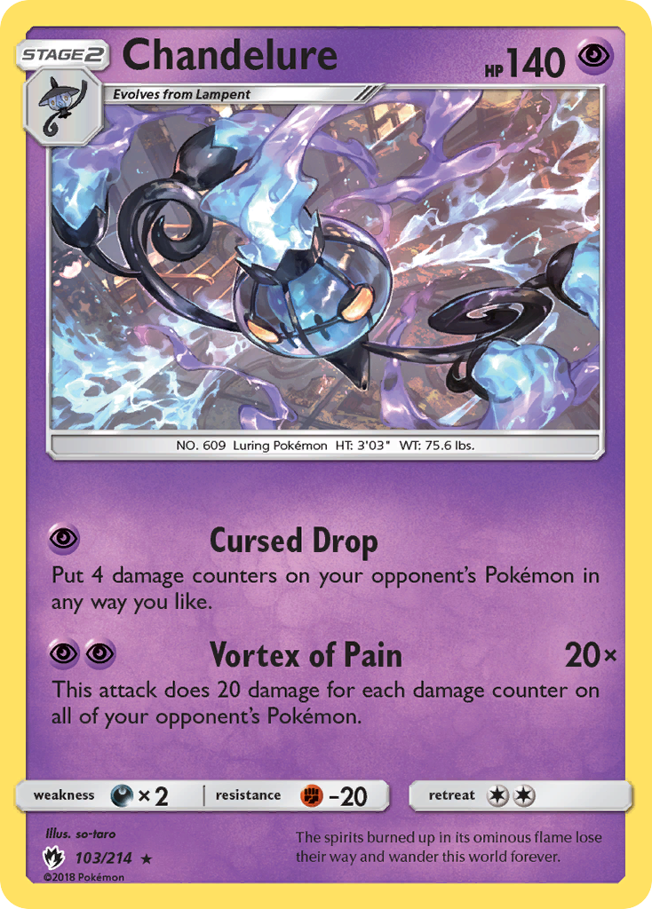 Chandelure – Lost Thunder 103/214 Pokémon card