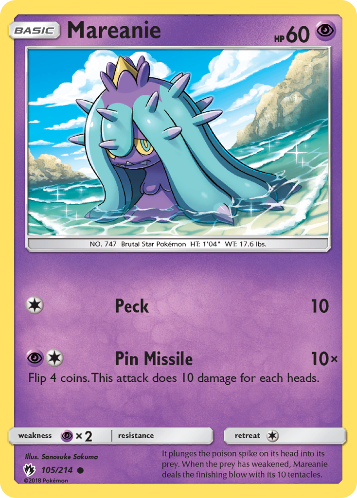 Mareanie – Lost Thunder 105/214 Pokémon card