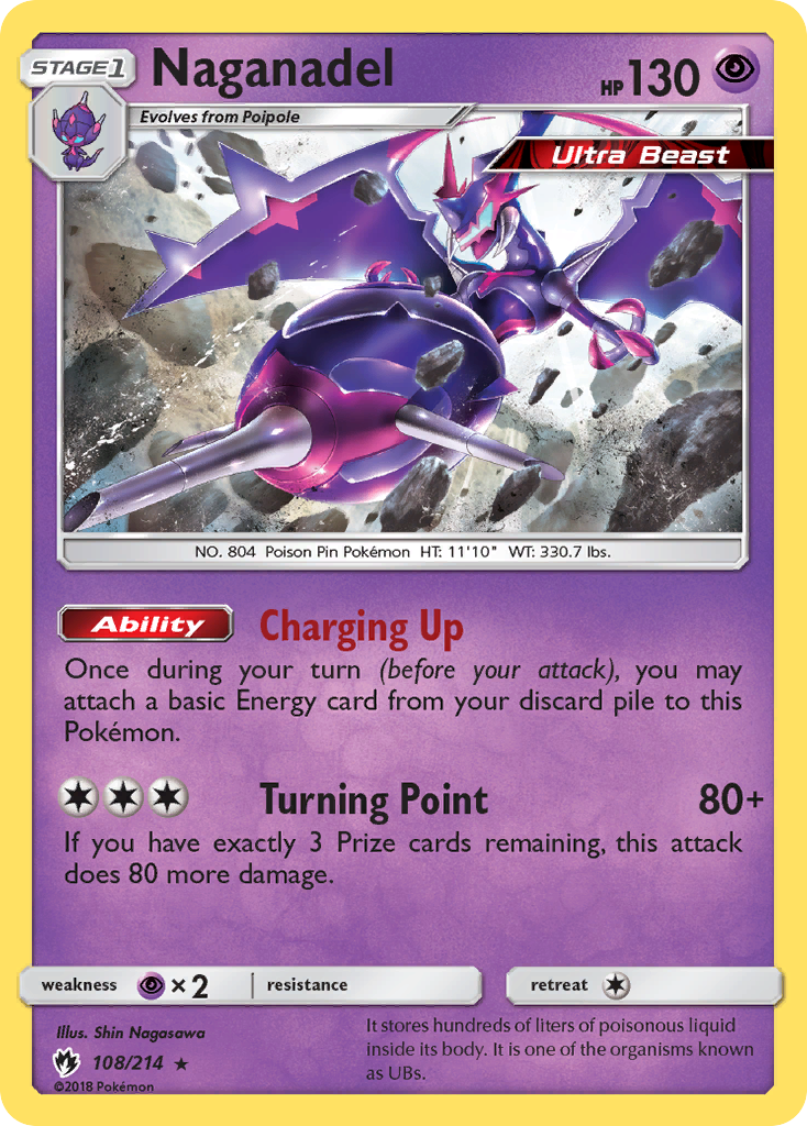 Naganadel – Lost Thunder 108/214 Pokémon card