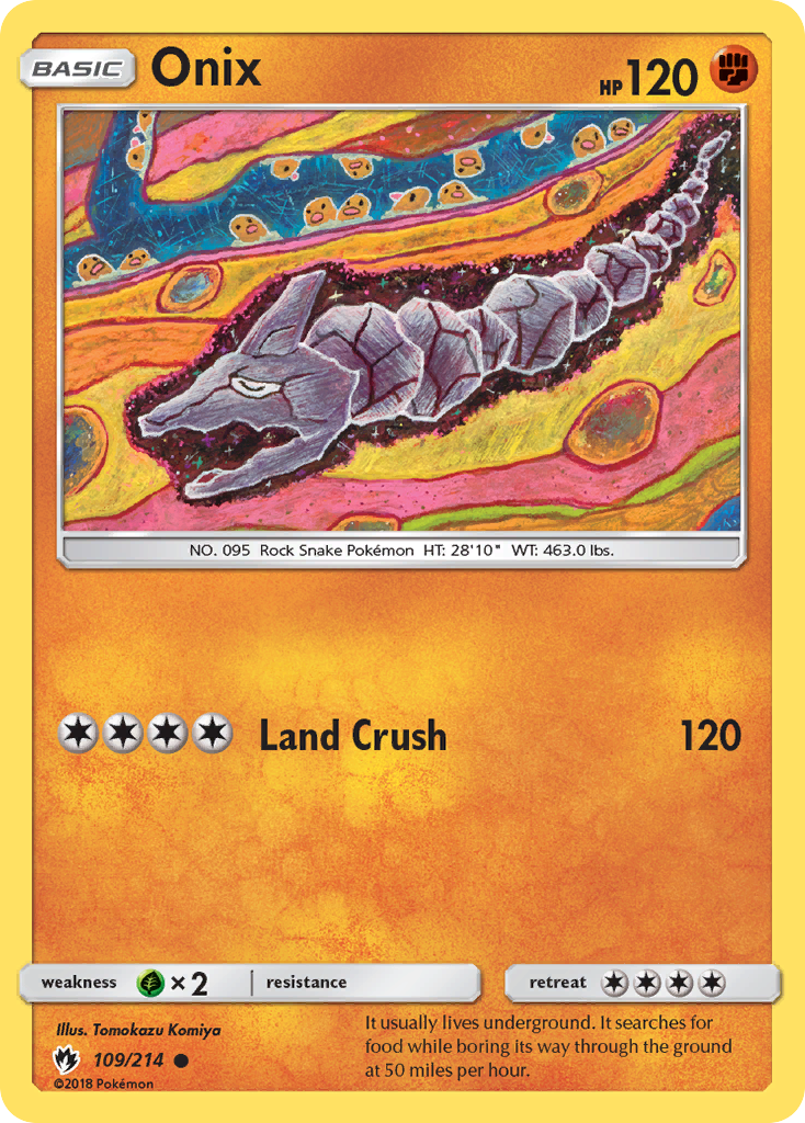 Onix – Lost Thunder 109/214 Pokémon card