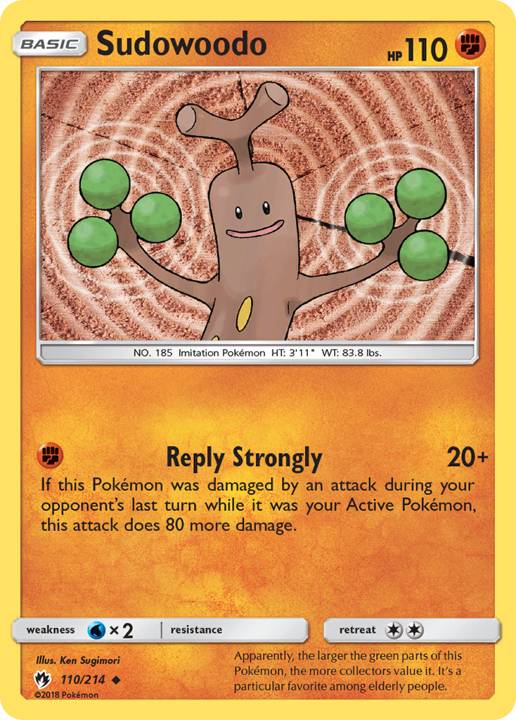Sudowoodo – Lost Thunder 110/214 Pokémon card