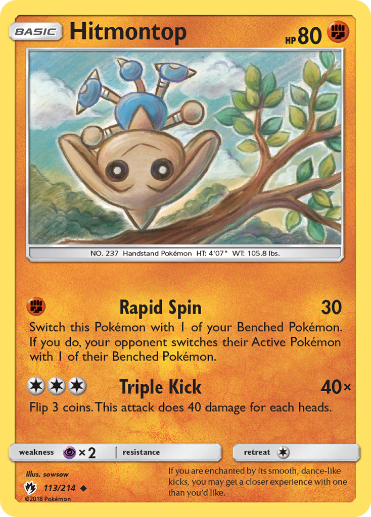 Hitmontop – Lost Thunder 113/214 Pokémon card