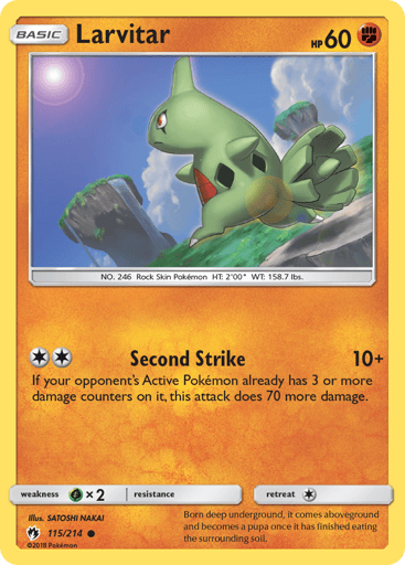 Larvitar - Lost Thunder 115