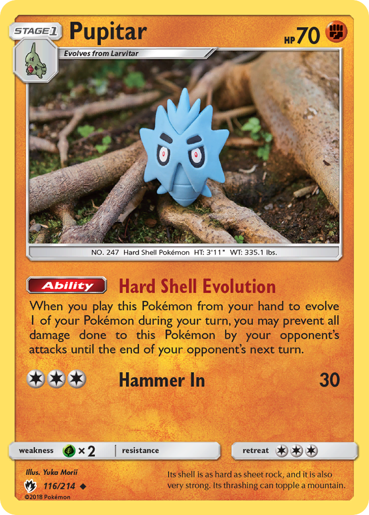 Pupitar – Lost Thunder 116/214 Pokémon card