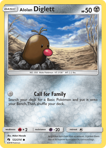 Alolan Diglett - Lost Thunder 122