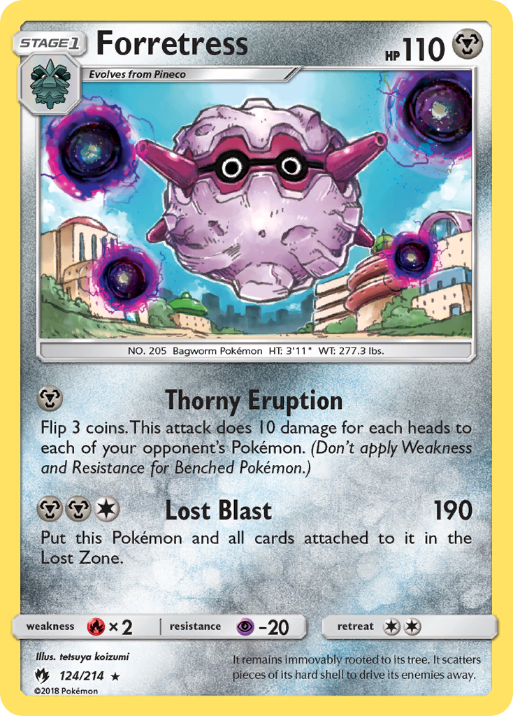 Forretress – Lost Thunder 124/214 Pokémon card