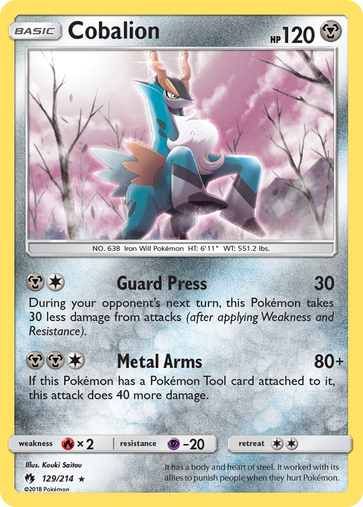 Cobalion – Lost Thunder 129/214 Pokémon card