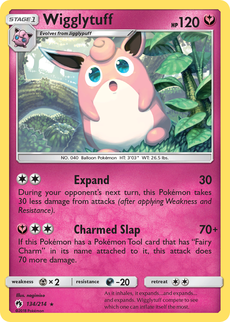 Wigglytuff – Lost Thunder 134/214 Pokémon card