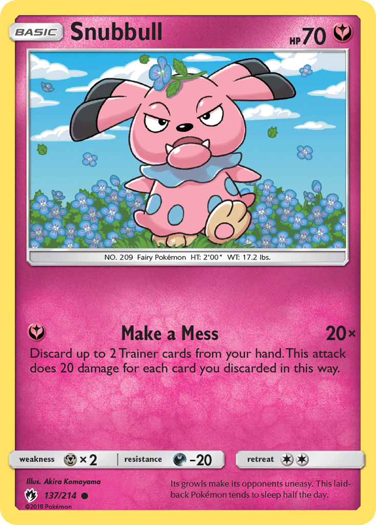 Snubbull – Lost Thunder 137/214 Pokémon card