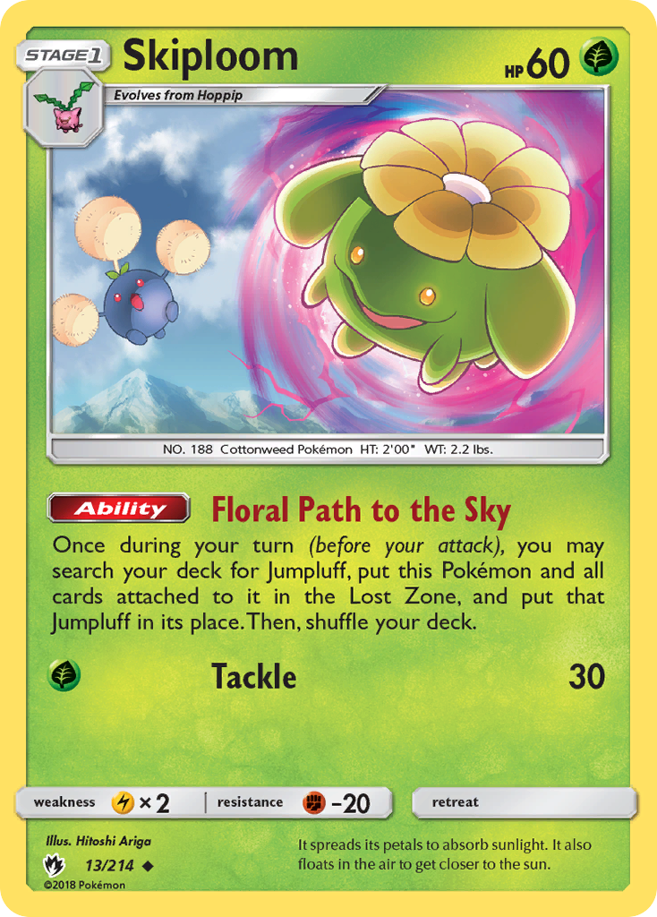 Skiploom – Lost Thunder 13/214 Pokémon card