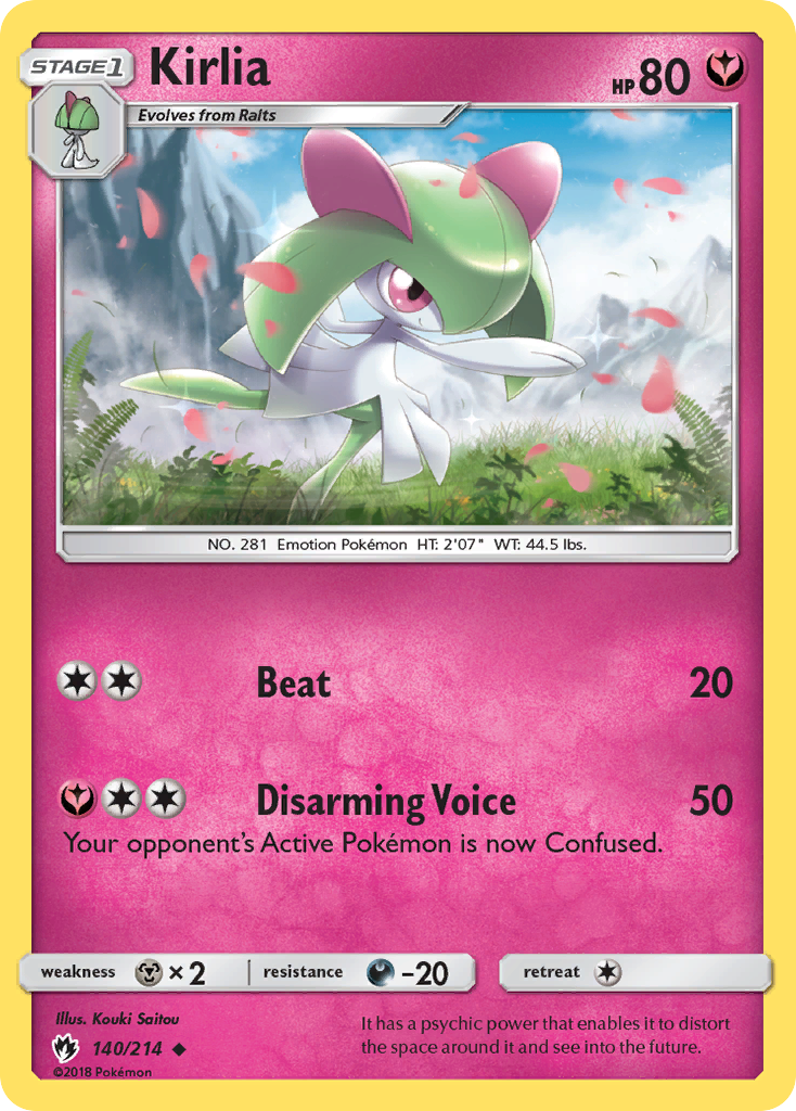 Kirlia – Lost Thunder 140/214 Pokémon card