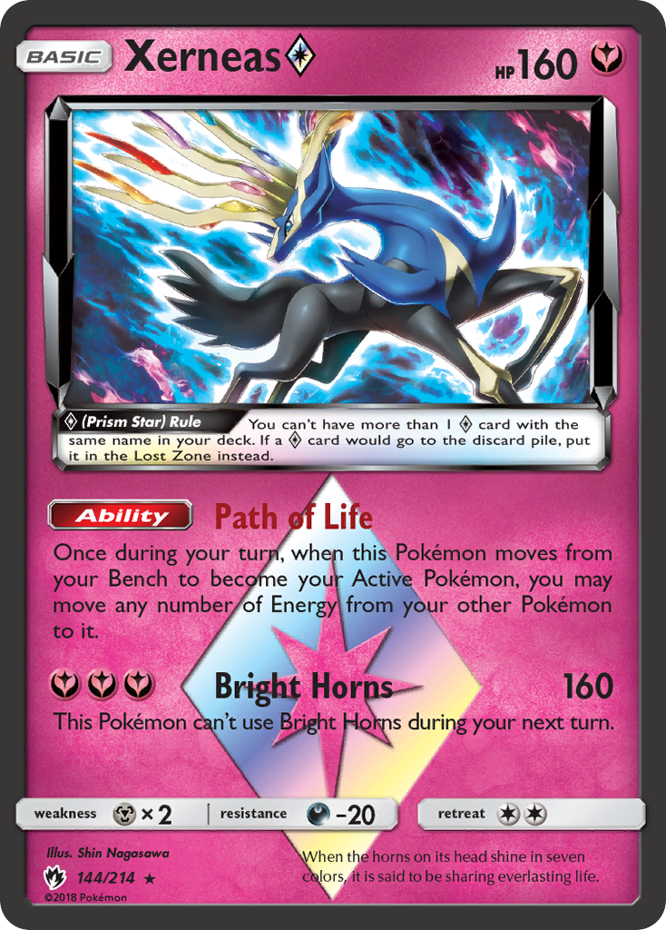 Xerneas ◇ – Lost Thunder 144/214 Pokémon card