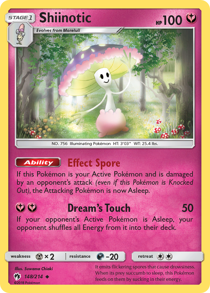 Shiinotic – Lost Thunder 148/214 Pokémon card