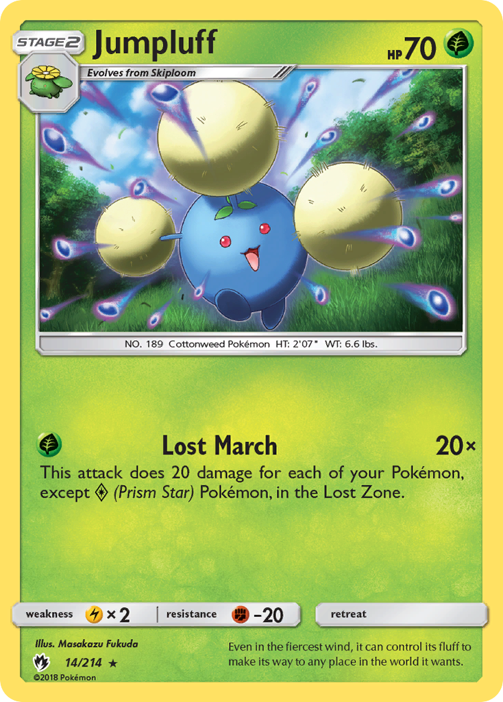 Jumpluff – Lost Thunder 14/214 Pokémon card