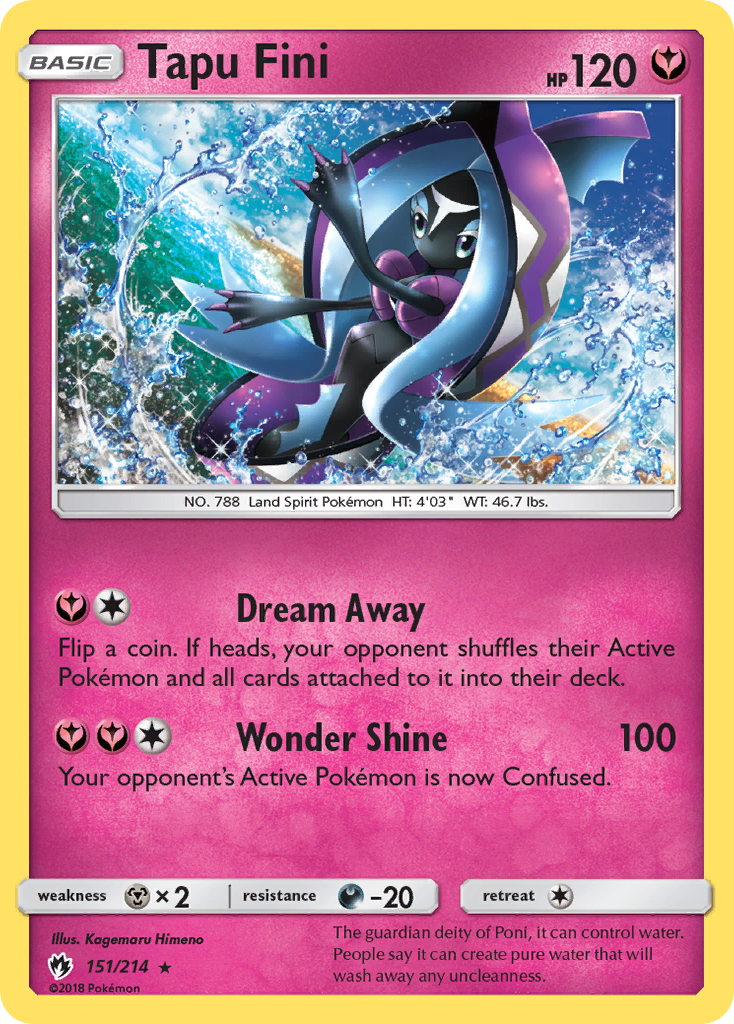 Tapu Fini – Lost Thunder 151/214 Pokémon card