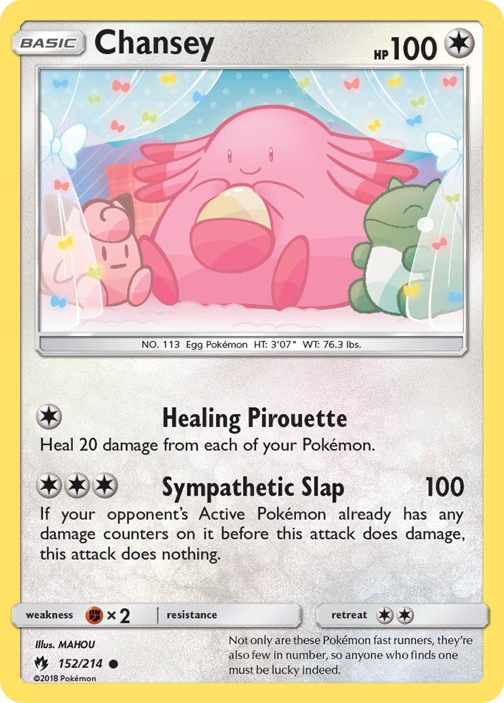 Chansey – Lost Thunder 152/214 Pokémon card