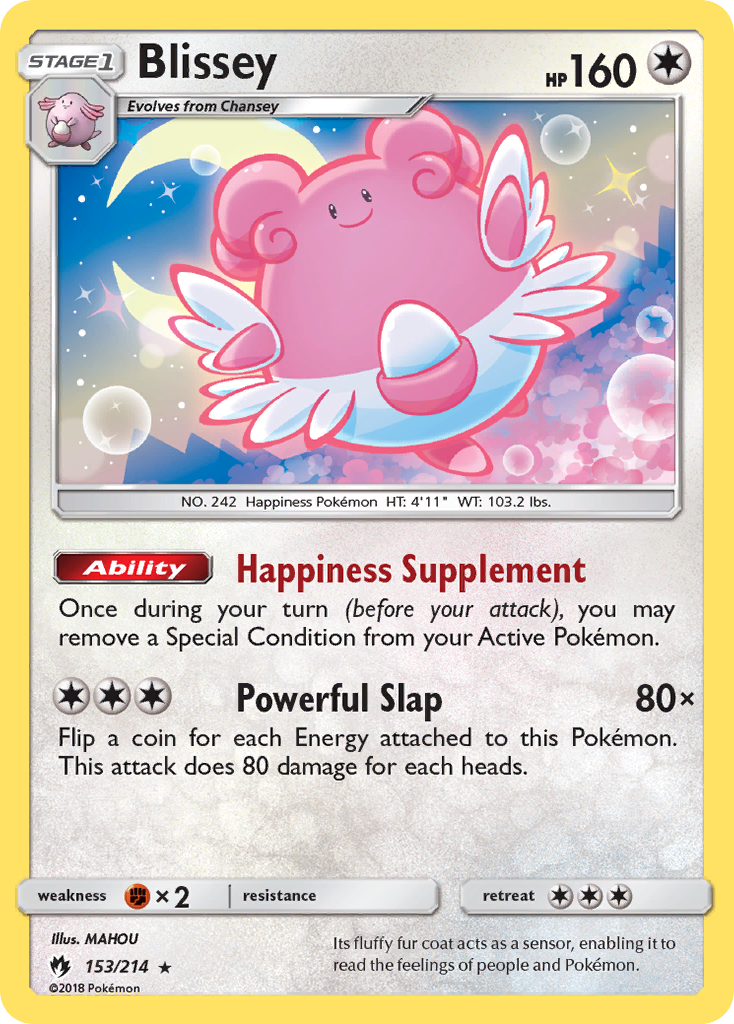 Blissey – Lost Thunder 153/214 Pokémon card